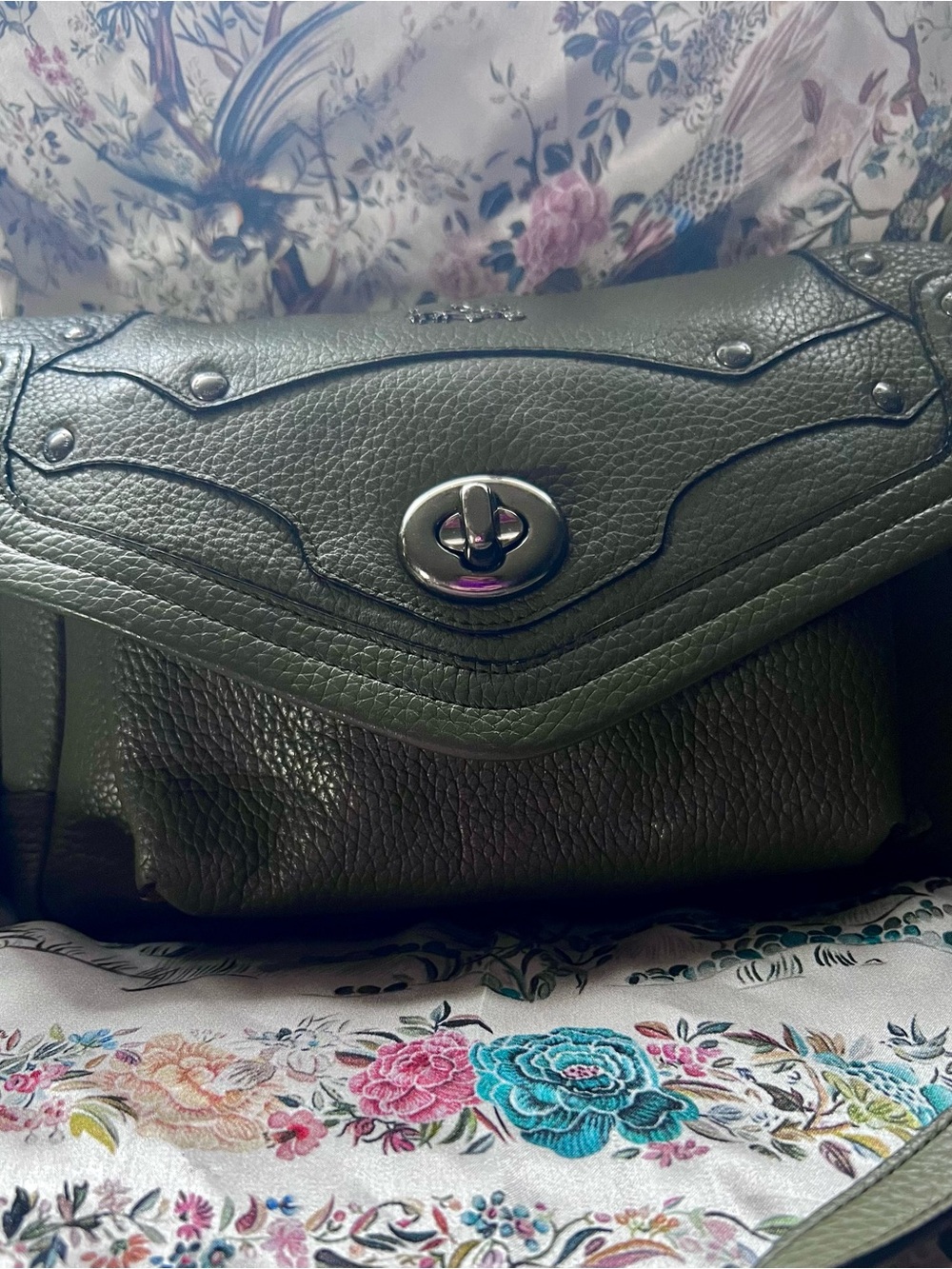 Olive Green Coach Crossbody